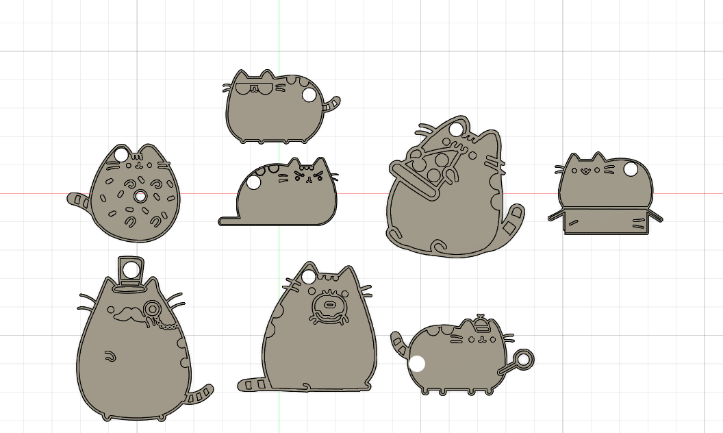 pusheen keychains