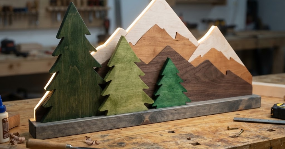 Mountain Scene Display / LED Backlit Accent Piece by DPs_Designs ...