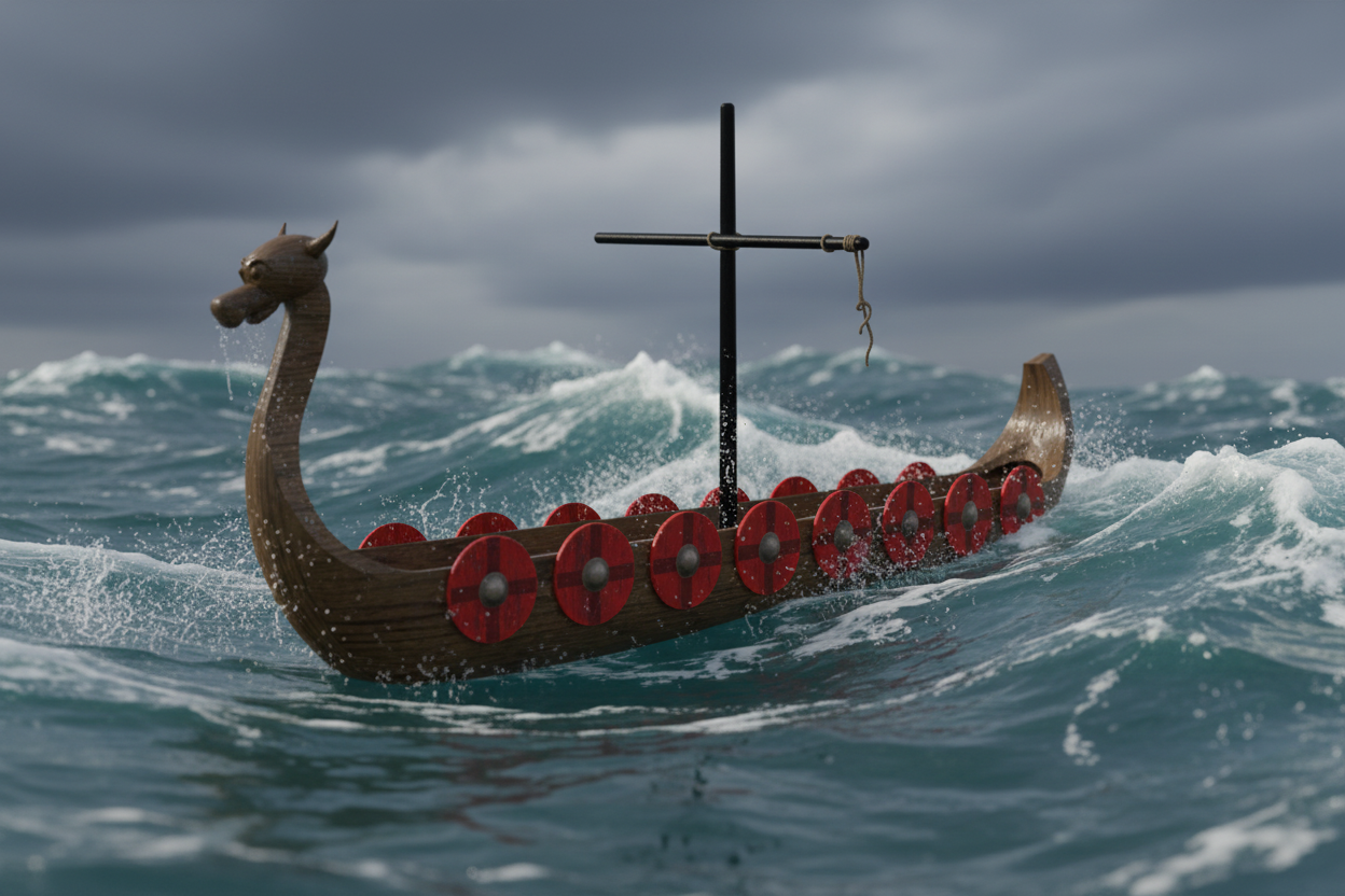Viking longboat toy