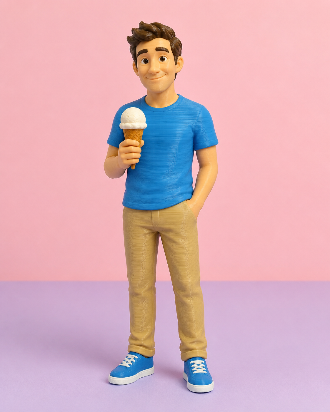 Young man with ice cream - Junger Mann mit Eiscreme