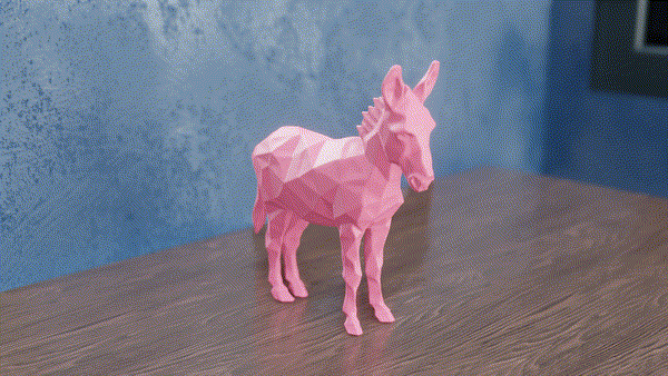 Miniatura 3 do modelo 3D Low Poly Donkey