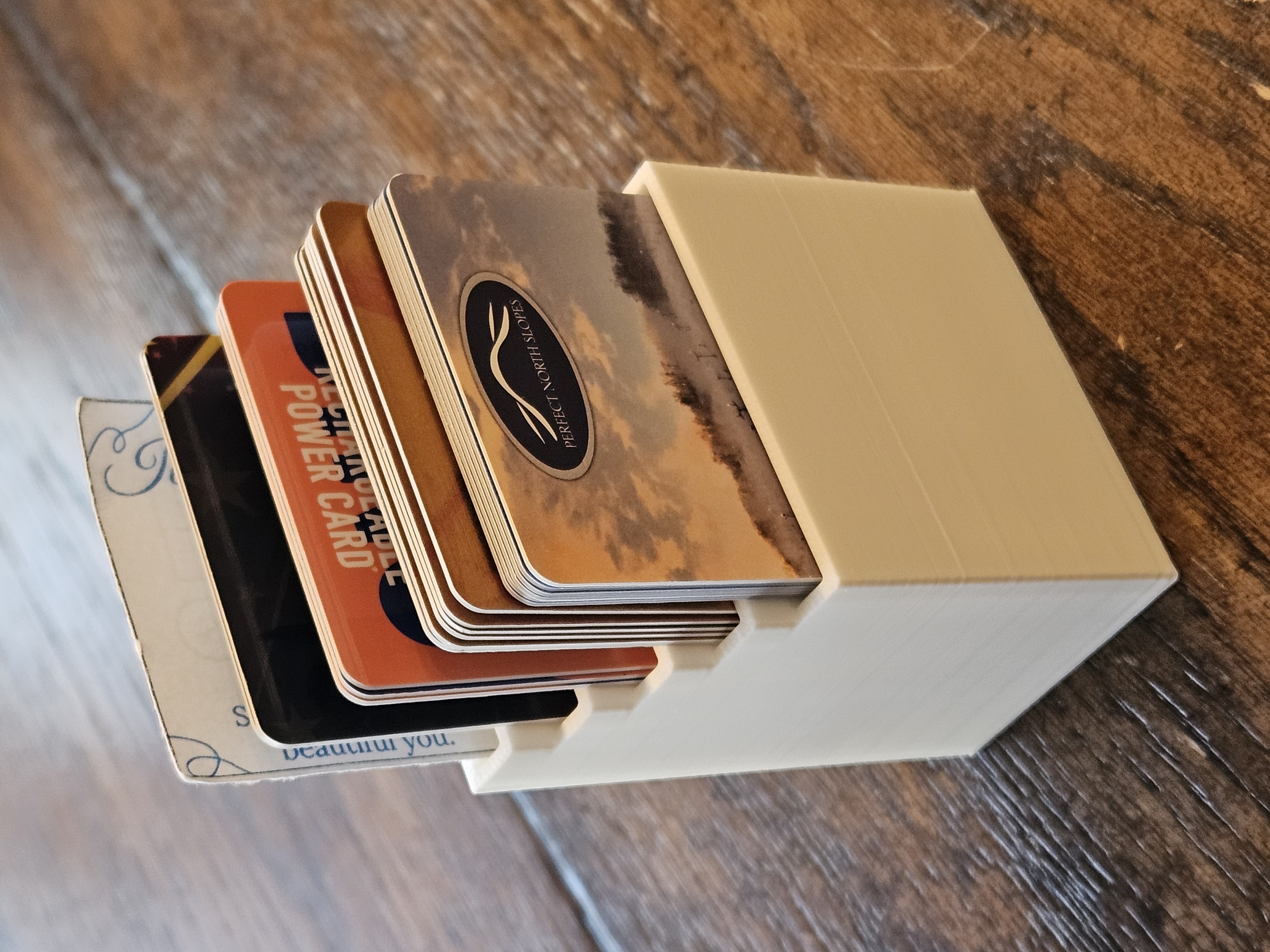 Credit Card Holder Tiered - 5 slots, 7 cards each - 35 total cards max