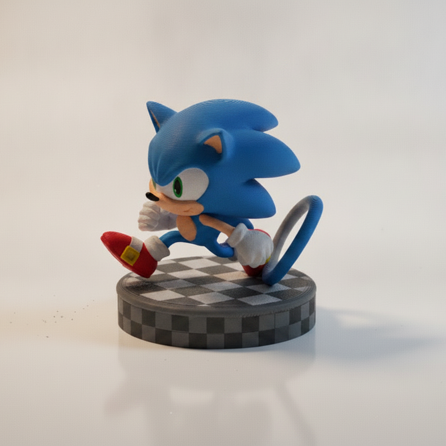 Sonic The Hedgehog Chibi Collectible Running At Full Speed Figurine 3D Printable