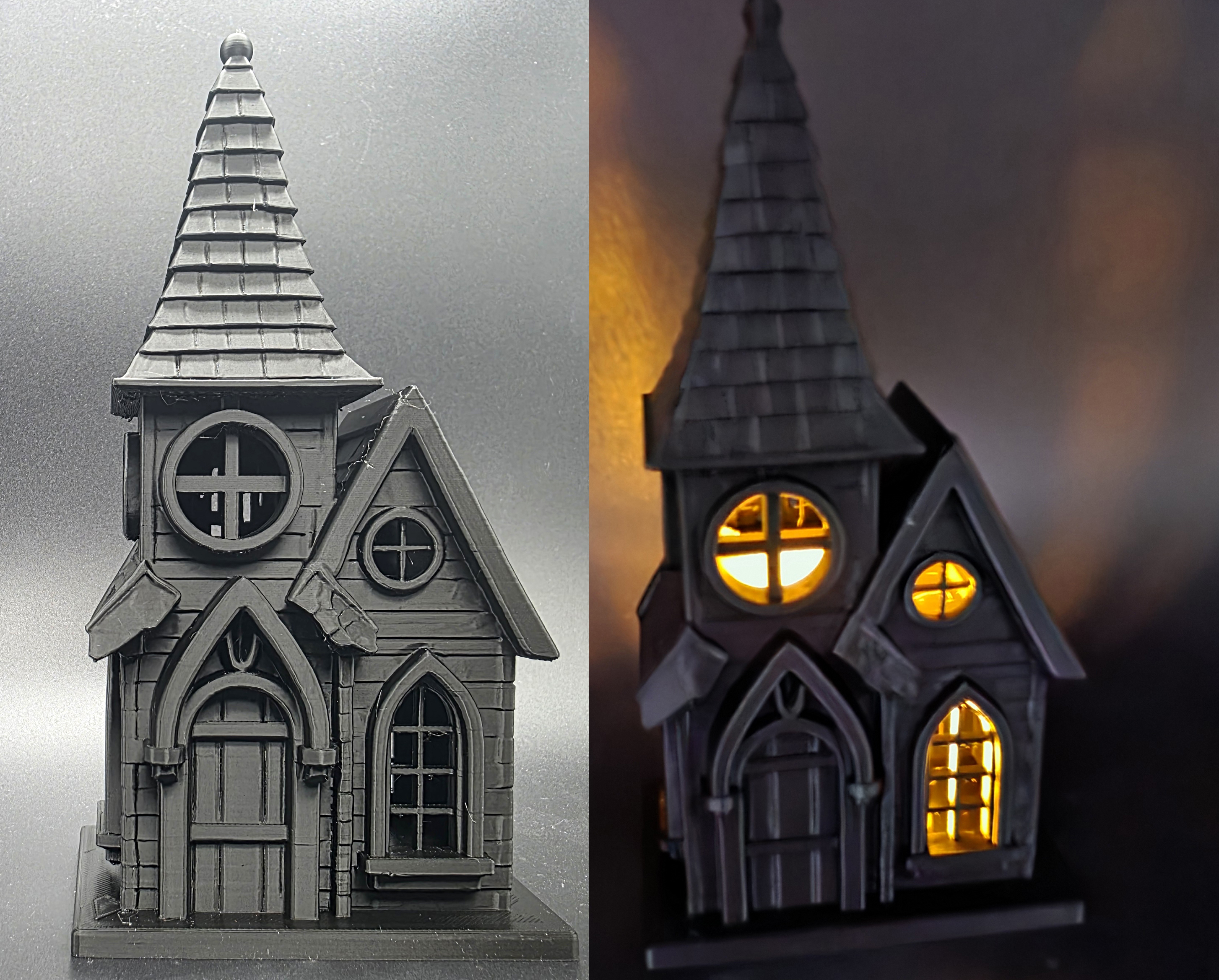 Haunted House LED Tea Light Cover