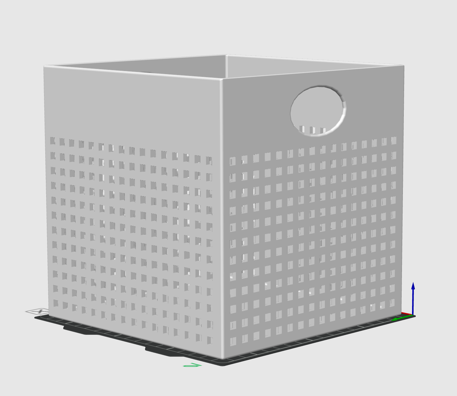Miniatura 2 do modelo 3D Multi-use Bin with Grid/Circle Pattern.