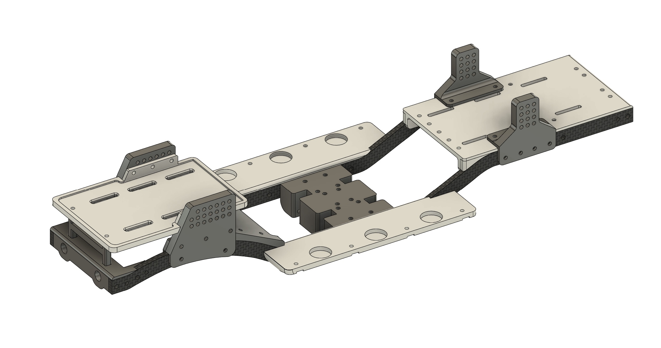 Custom Crawler Chassis based on SCX10 Carbon Rails