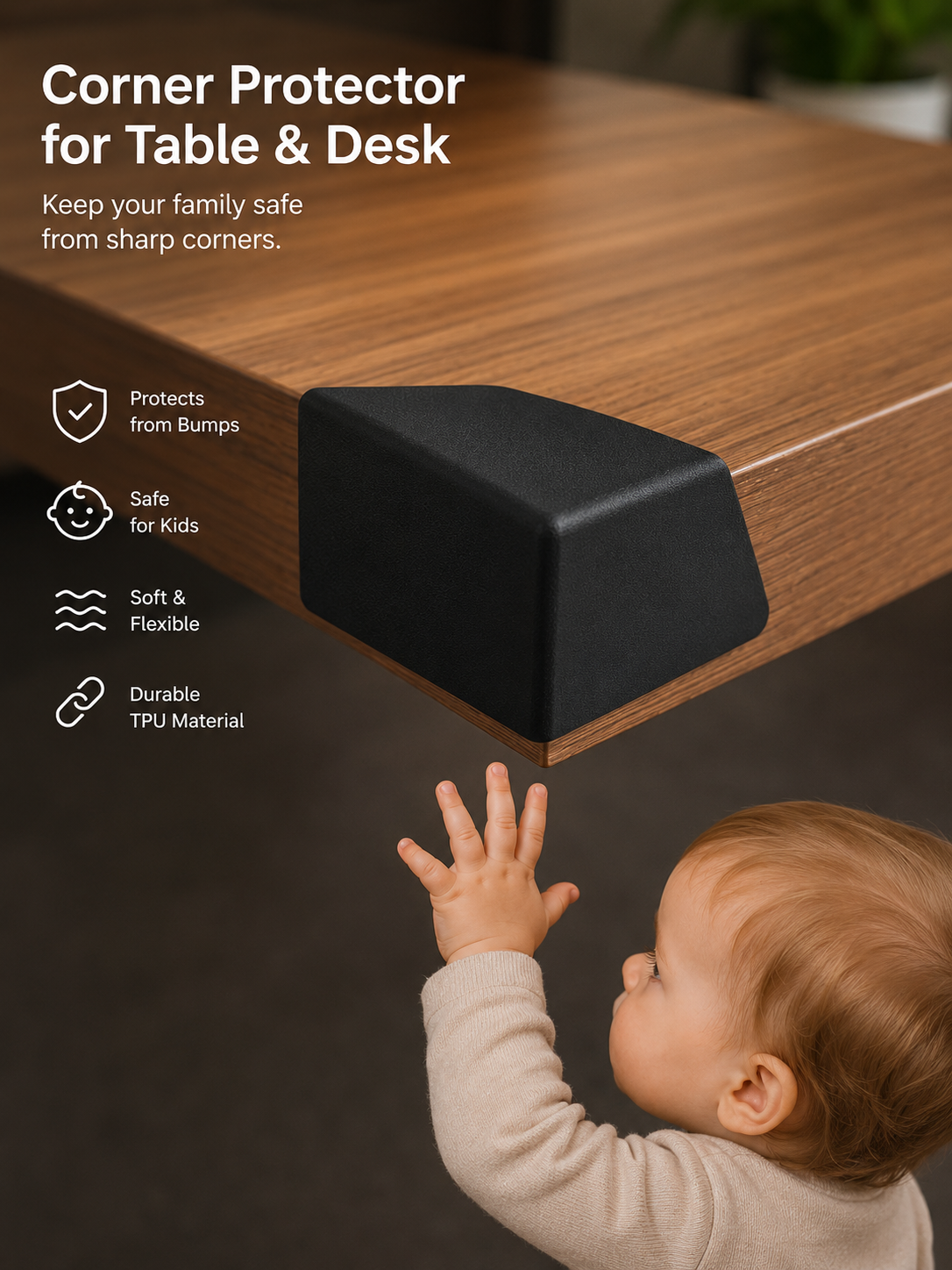 Corner Protector for Table & Desk Edges (TPU) Baby