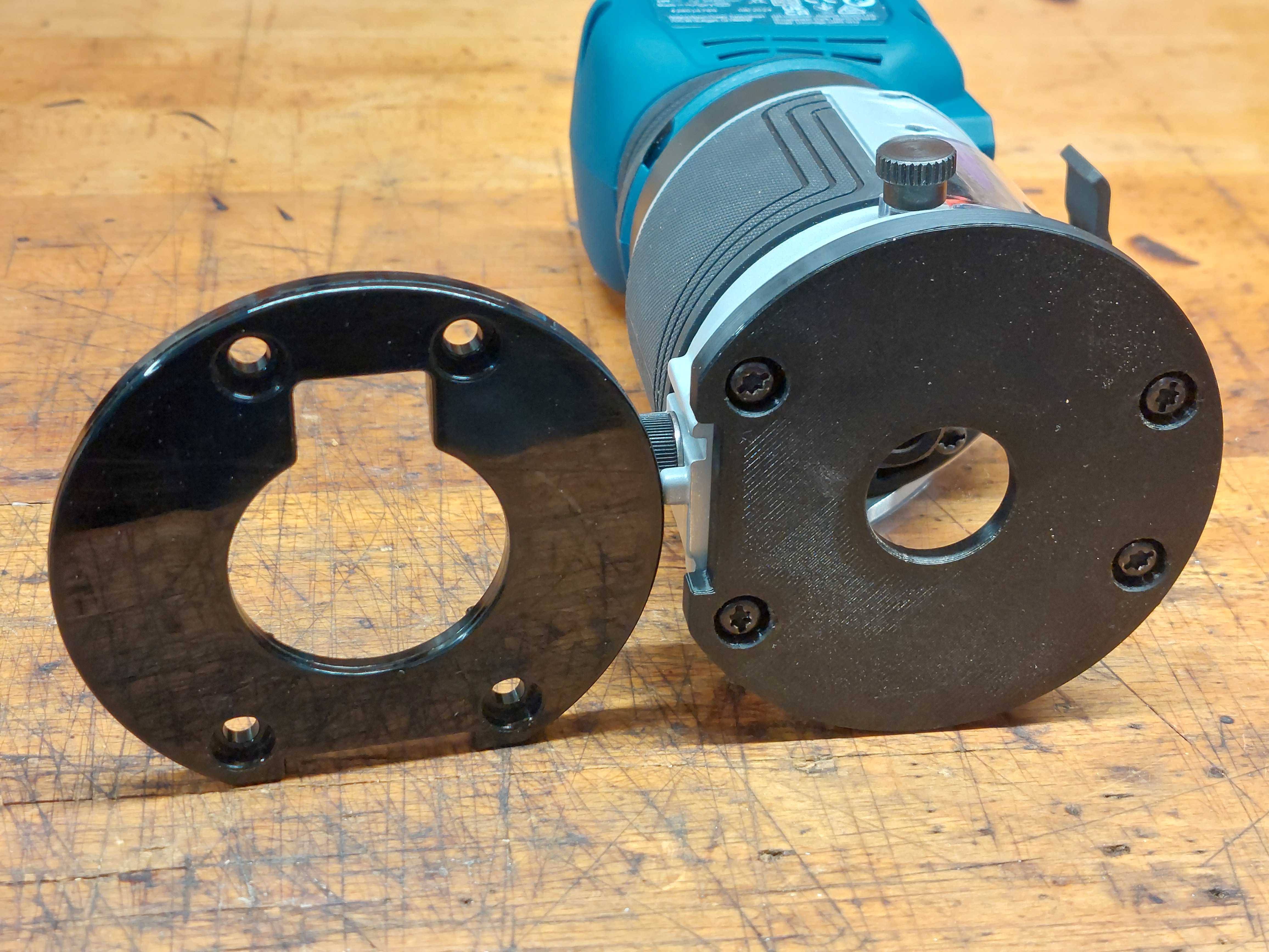 Bosch GKF 18V-8 baseplate with small center hole