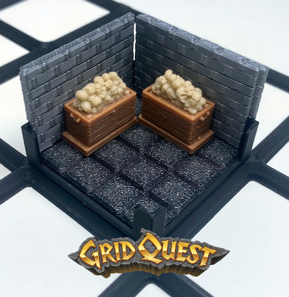 GridQuest CHEST WITH SKULLS (The Gridfinity Game)