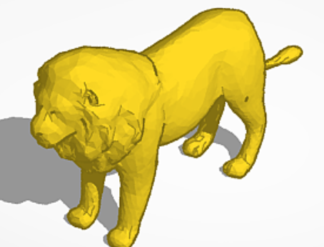 low poly lion