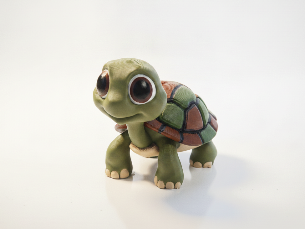 Chibi Tortoise Figurine Cute Animal 3D Printable