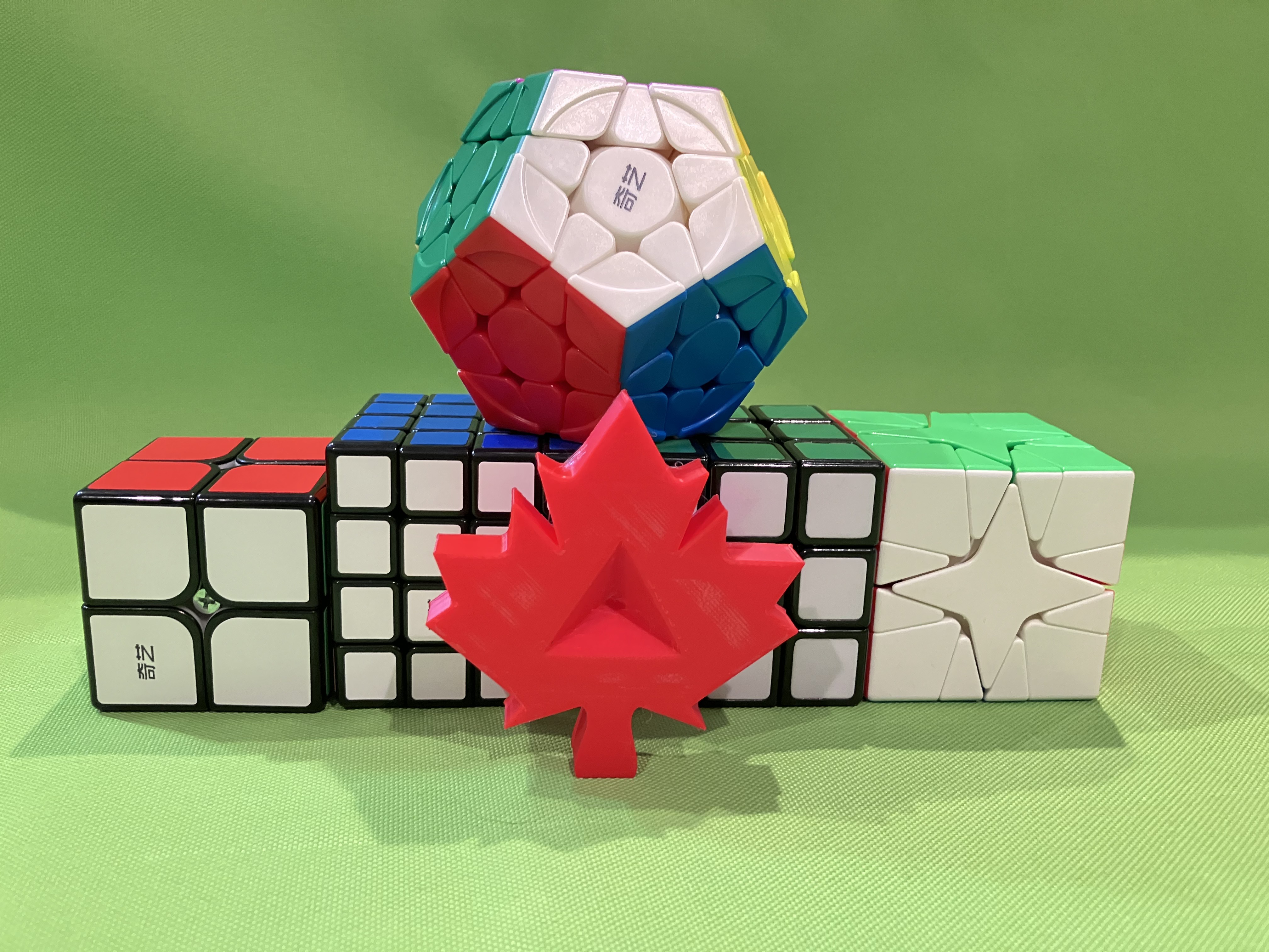 Maple leaf Rubiks cube stand