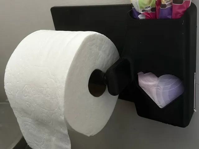 Toilet Paper Holder with Compartments for Feminine Products
