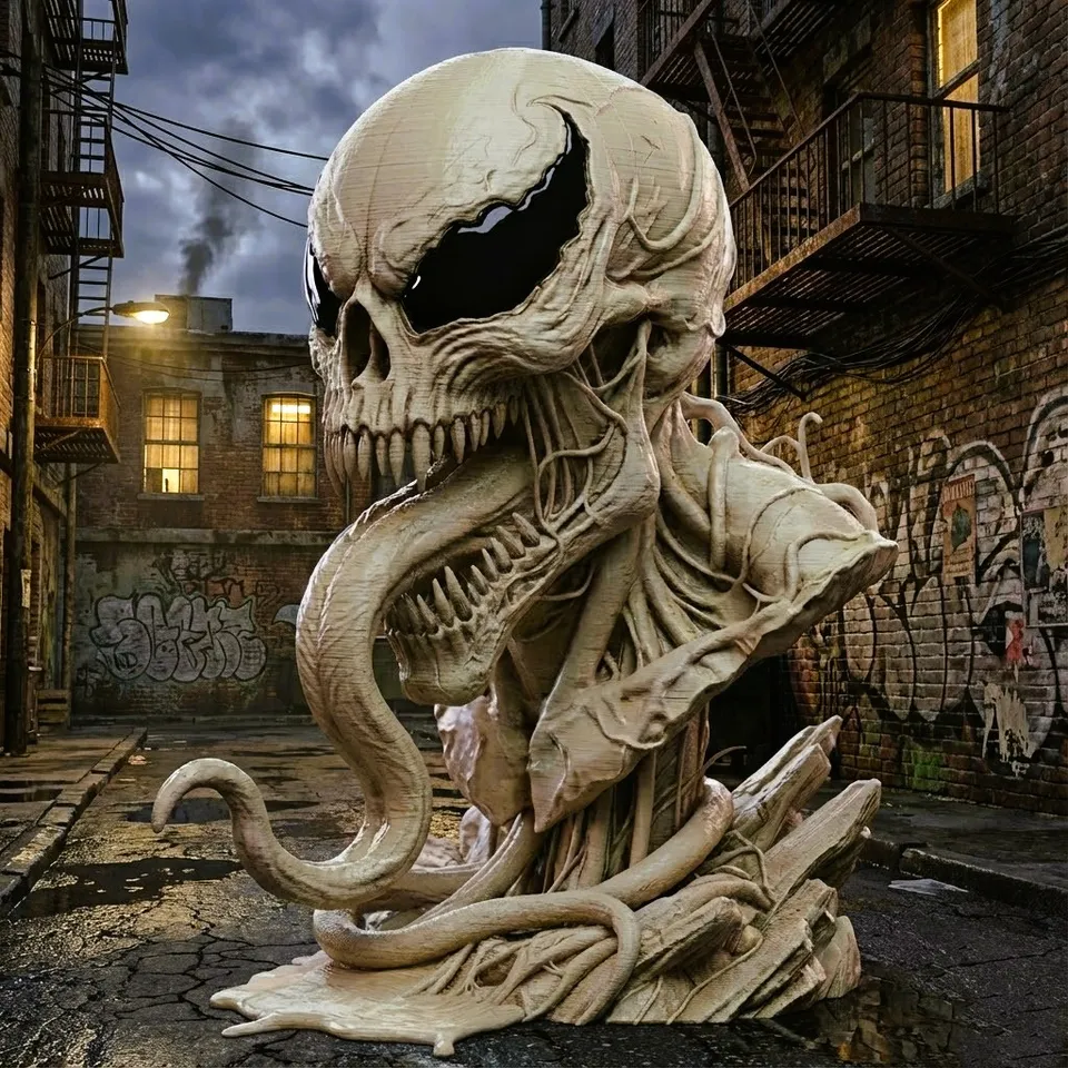 VALIEM MM SKULL (BONE) Mサイズ Venom (Marvel) - Bust Skull Collection by Fantasy Print | Download