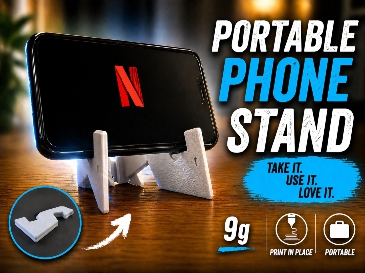 [Print in Place] Foldable and Portable Phone Stand