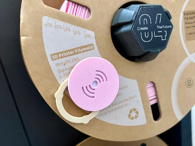 SMART SPOOL - Elegoo CANVAS RFID Spool Adapter - Easy Twist Removable Tags - Secure Fit - Universal