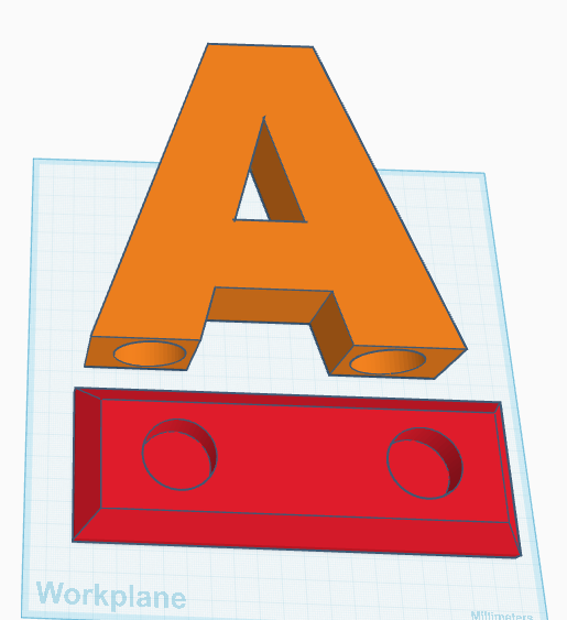 GLOW IN DARK LETTER A AND BASE