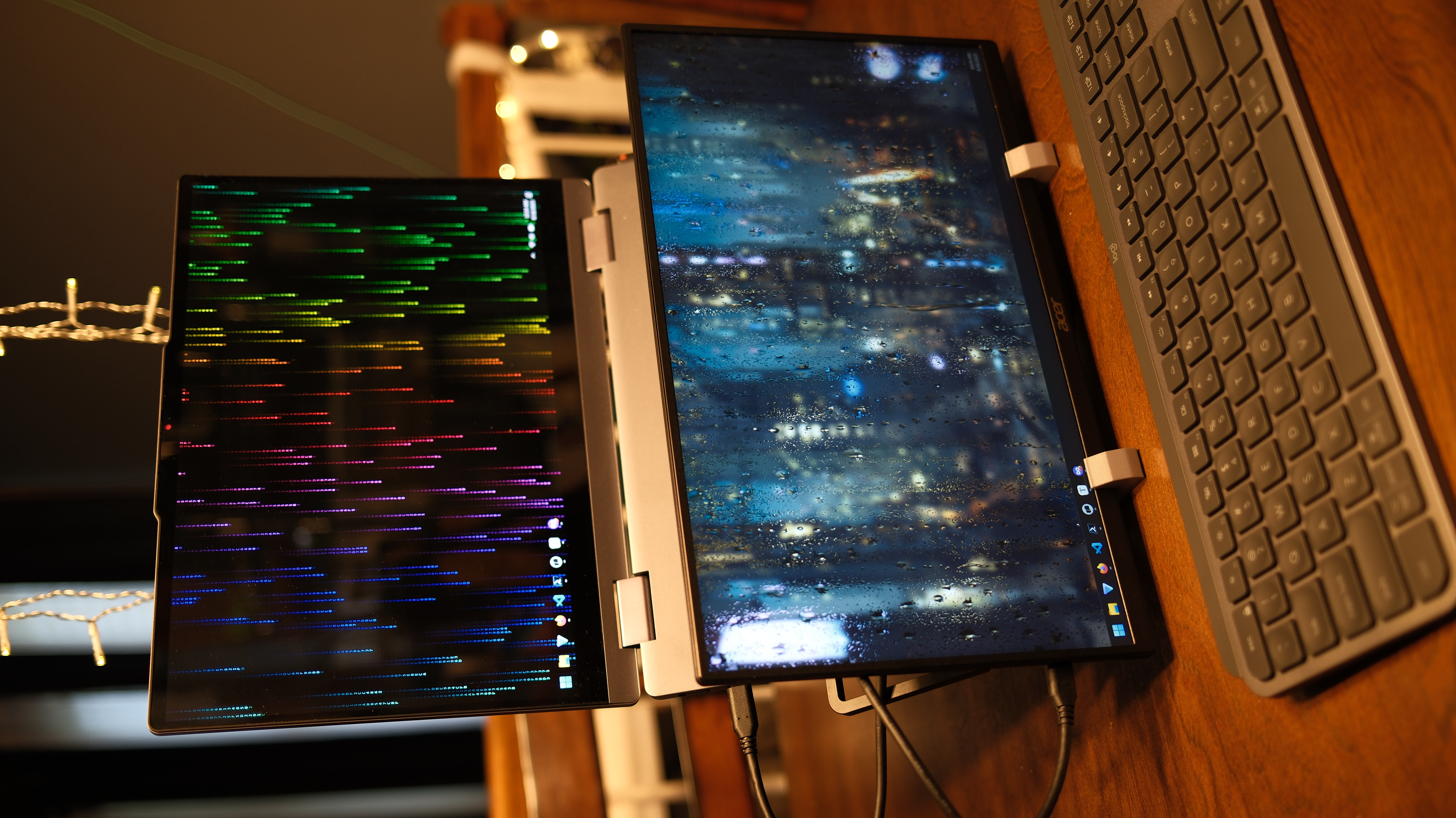 (Acer) Portable Monitor + (Lenovo) Laptop Stands