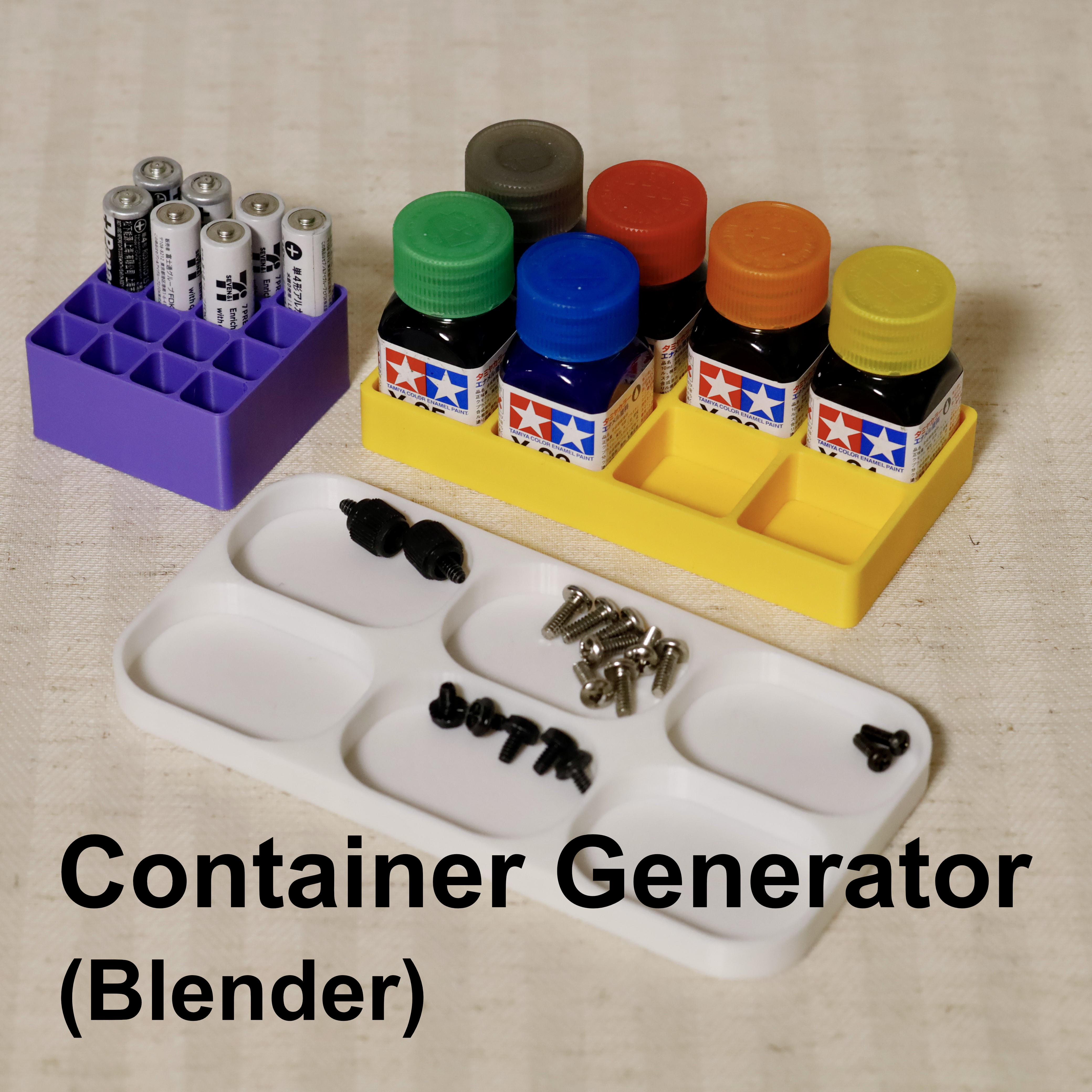 Container  (Blender geometry nodes parametric model) 3D model