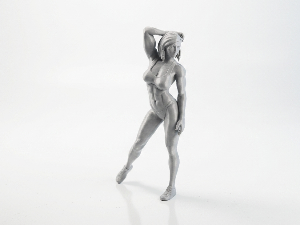 Athletic Female Figurine Fitness Statue 3D Printable