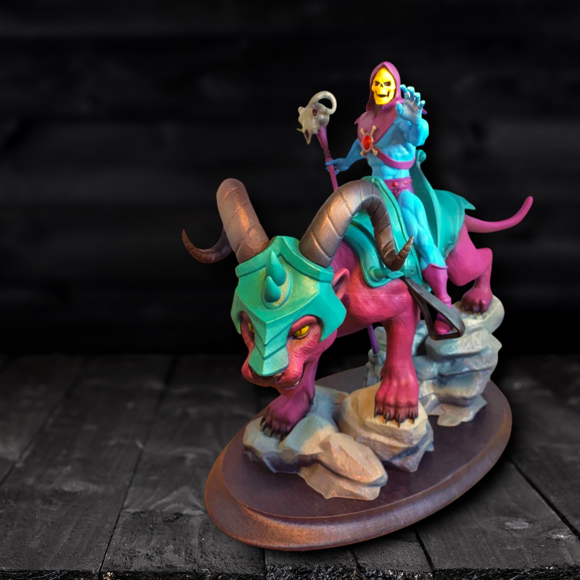 Skeletor and Panthor Diorama