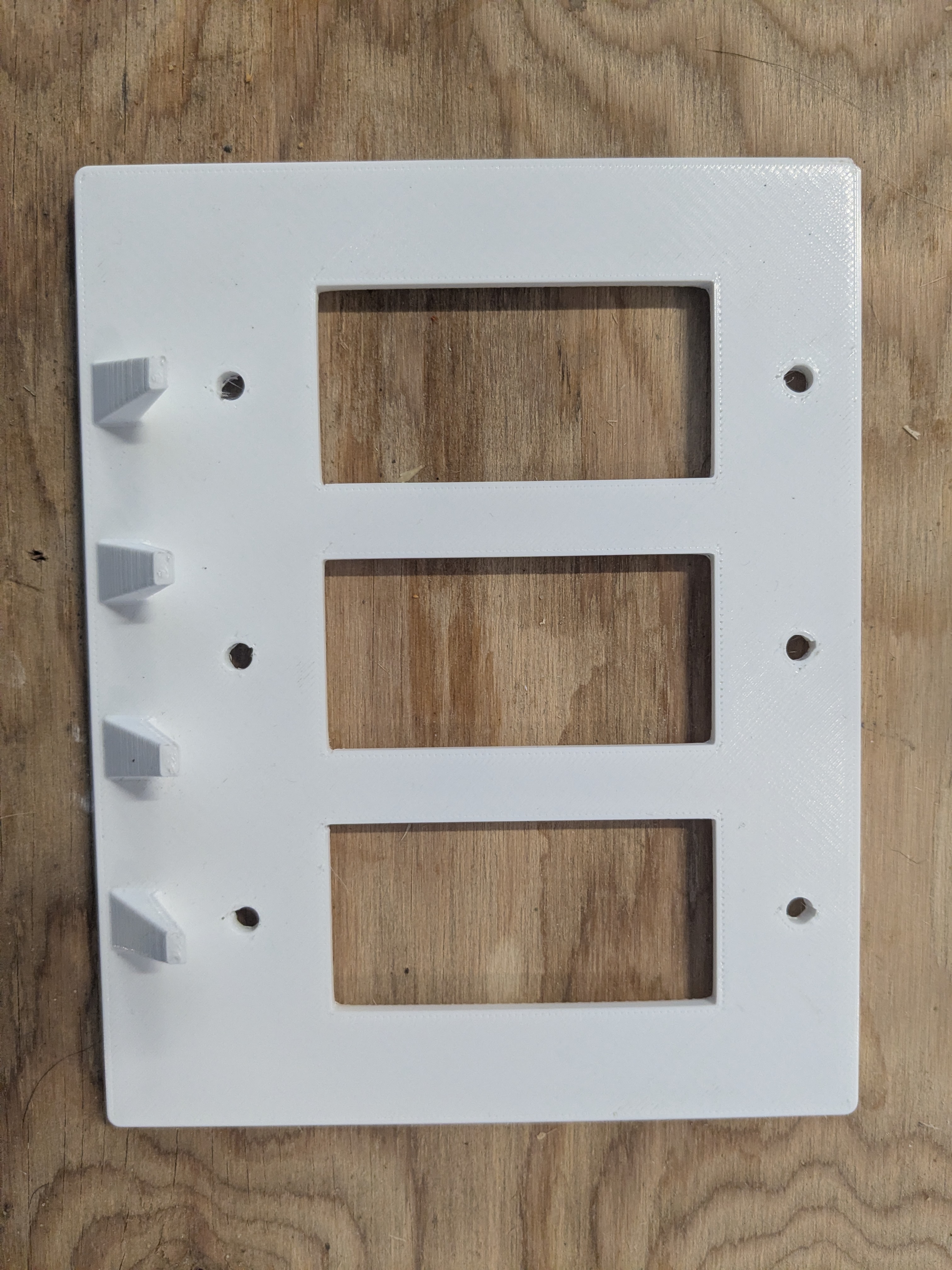 3 Switch Cover with Key Hooks 3D model