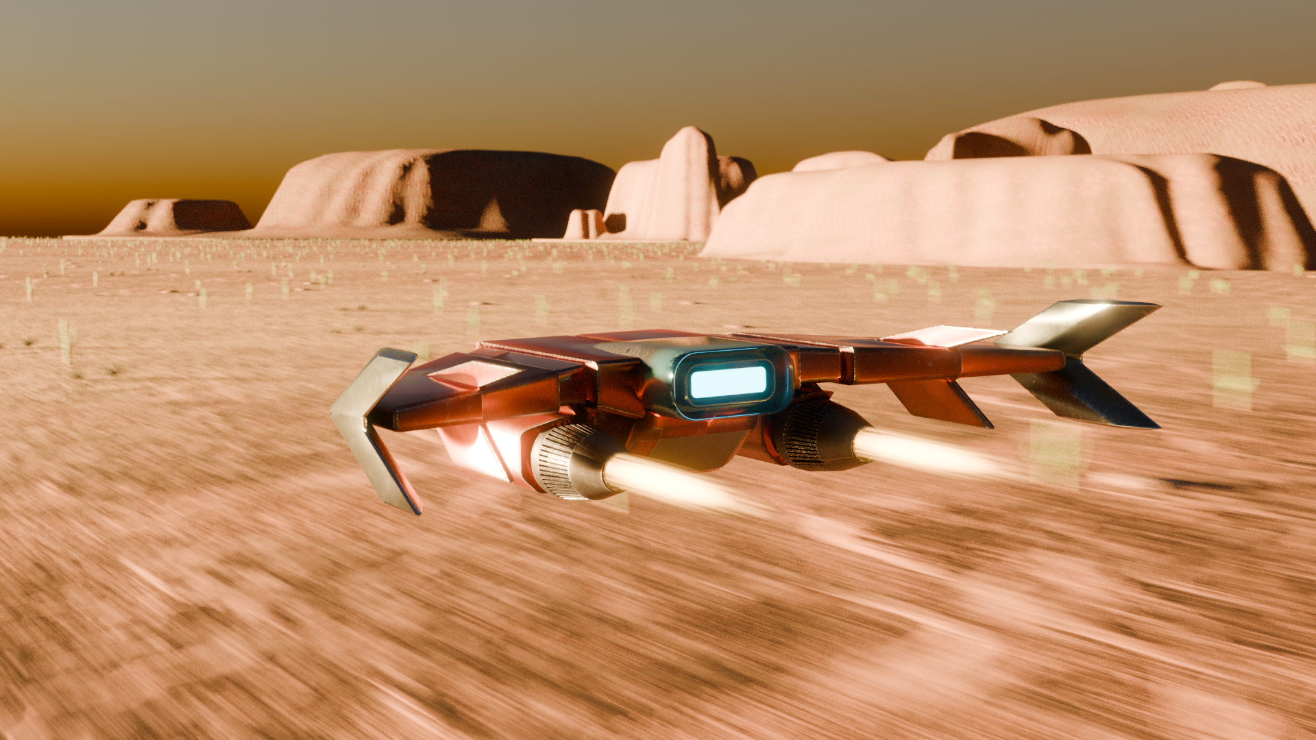 Sci-Fi Speeder Ship — miniatura 6