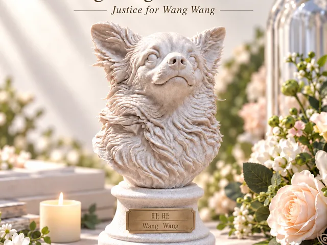 Wang Wang Memorial Bust - Justice for Wang Wang