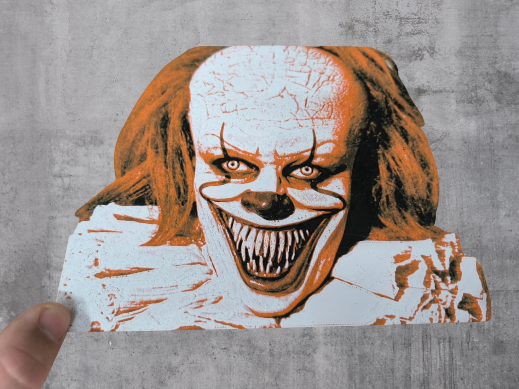 Pennywise - IT - 3 filaments painting! HueForge