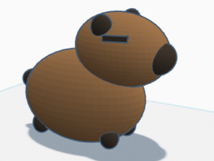 Cute Capybara 3D model