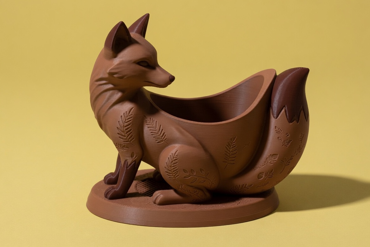 Fox Planter Pot Decorative Animal Succulent Indoor Plant Holder