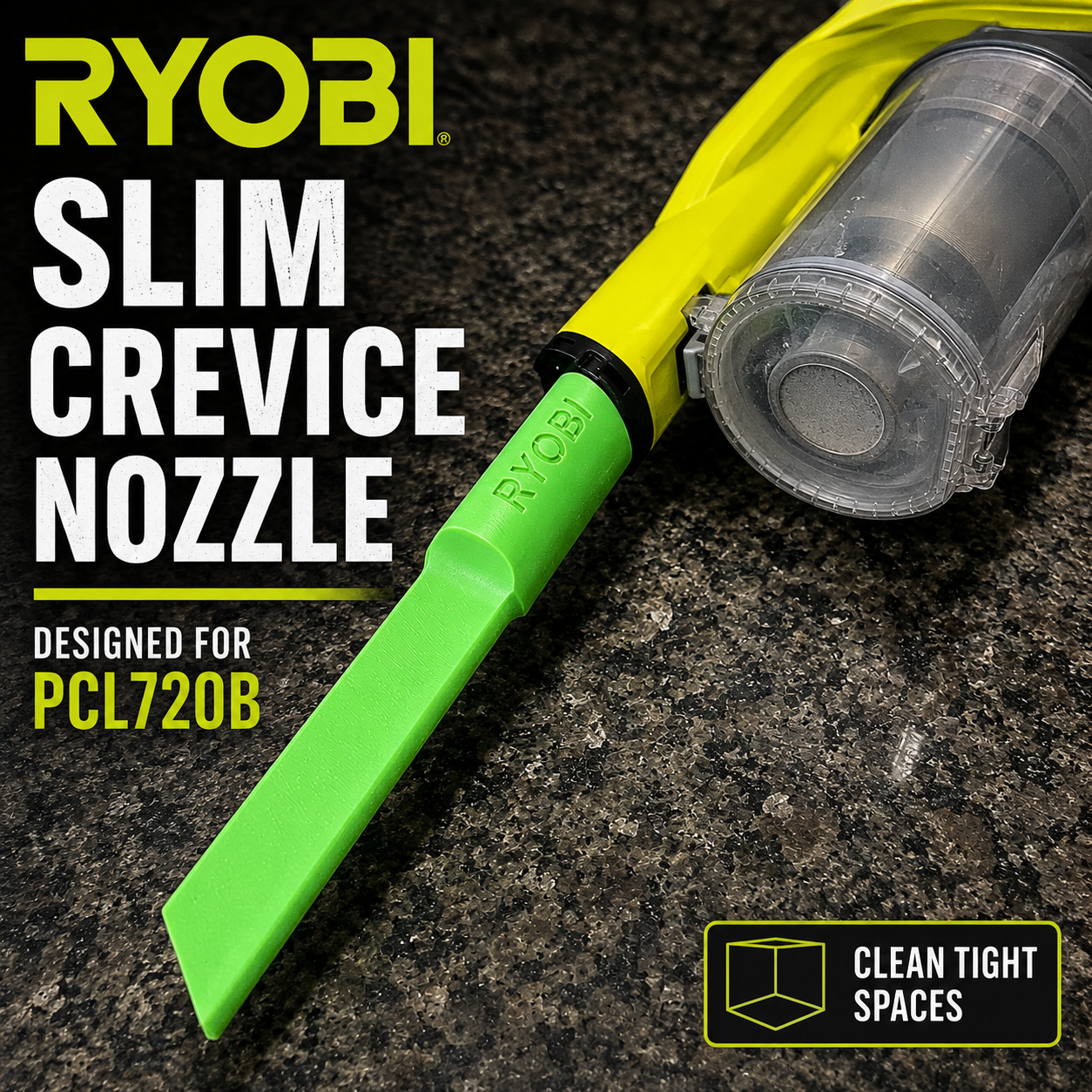 Ryobi Stick Vacuum Tight-Space Nozzle – Easy 3D Print Upgrade