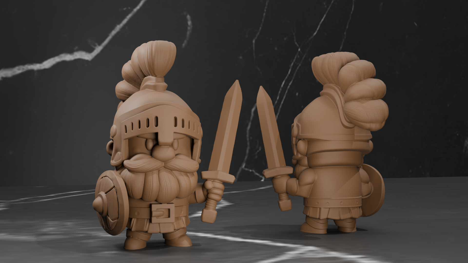 Spartan Warrior - Chibi Style