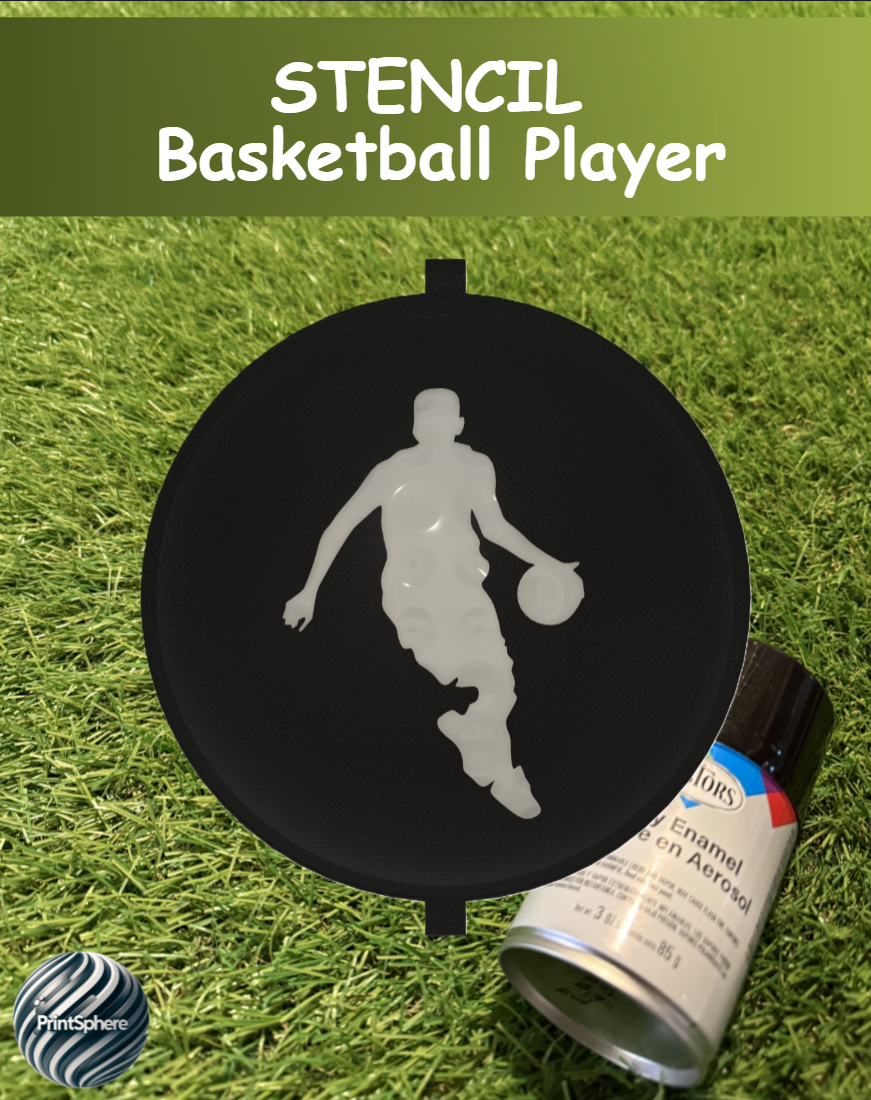 Golf - Golf Ball Stencil - Insert - Basketball - Player - Spray Only