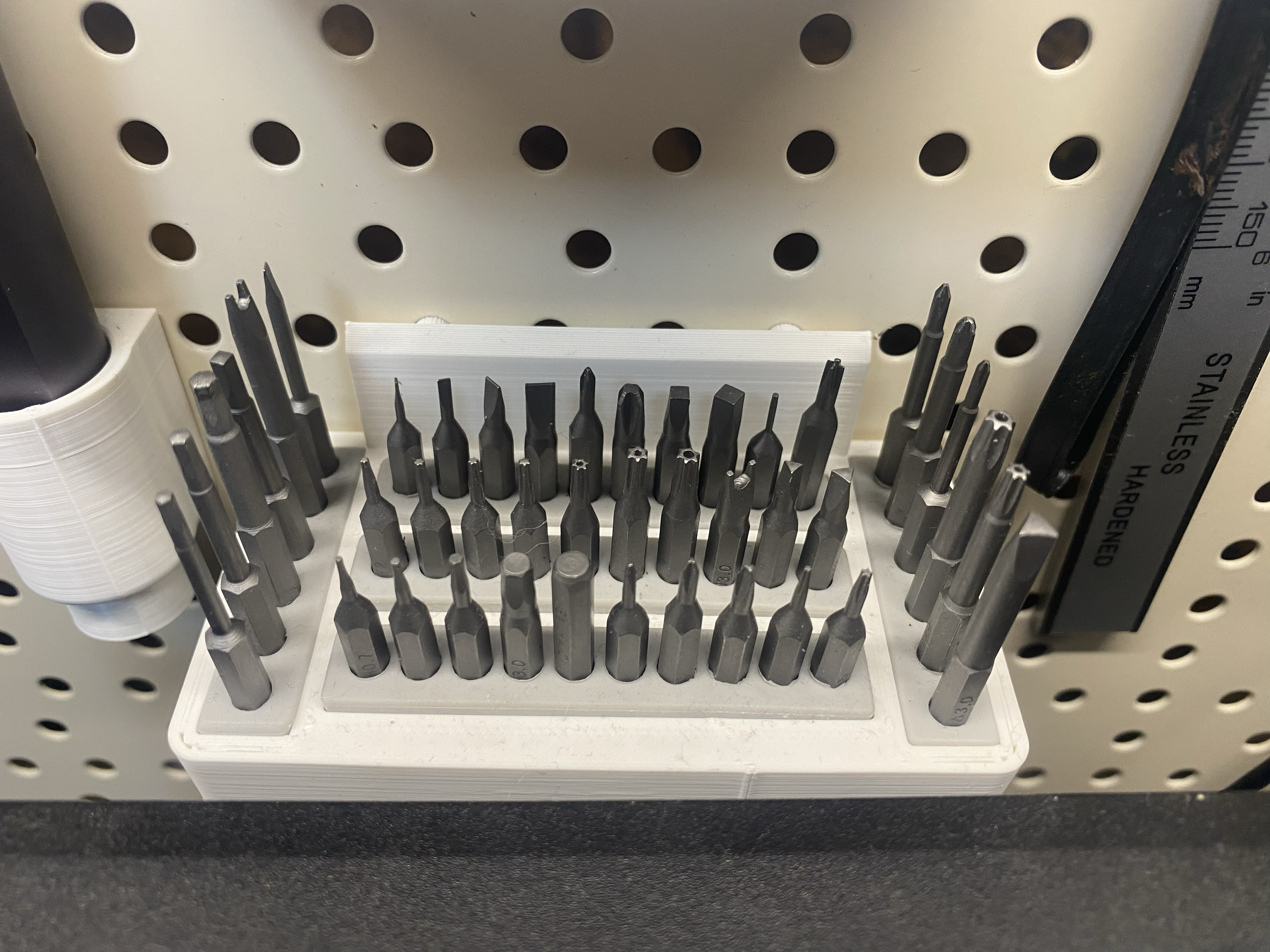 Mini Electric Screwdriver Bit Set PegBoard Holder