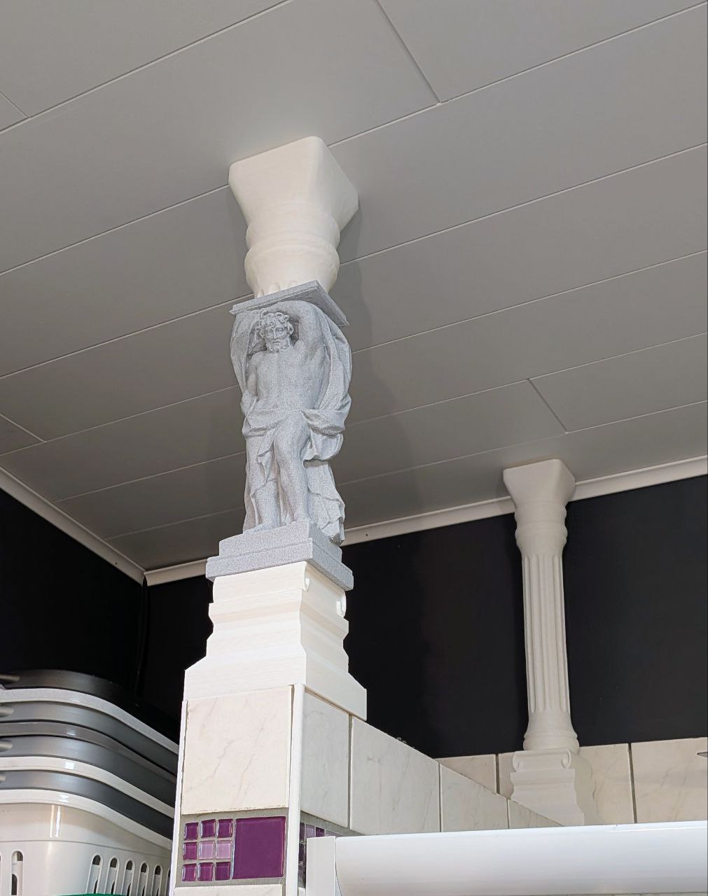 Column with Atlas Support Pillar 58cm high