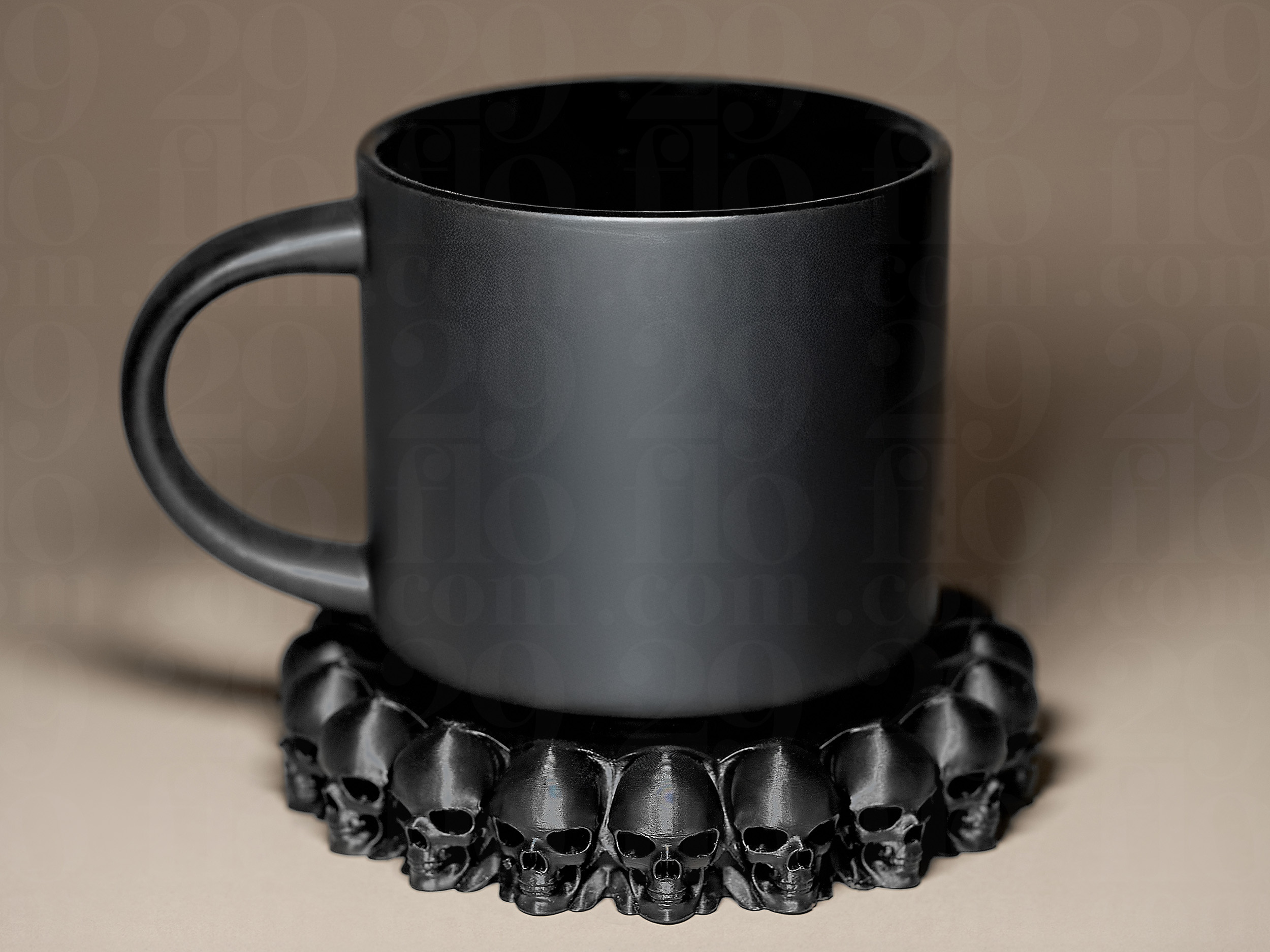 Miniatura 2 do modelo 3D Skull Coaster