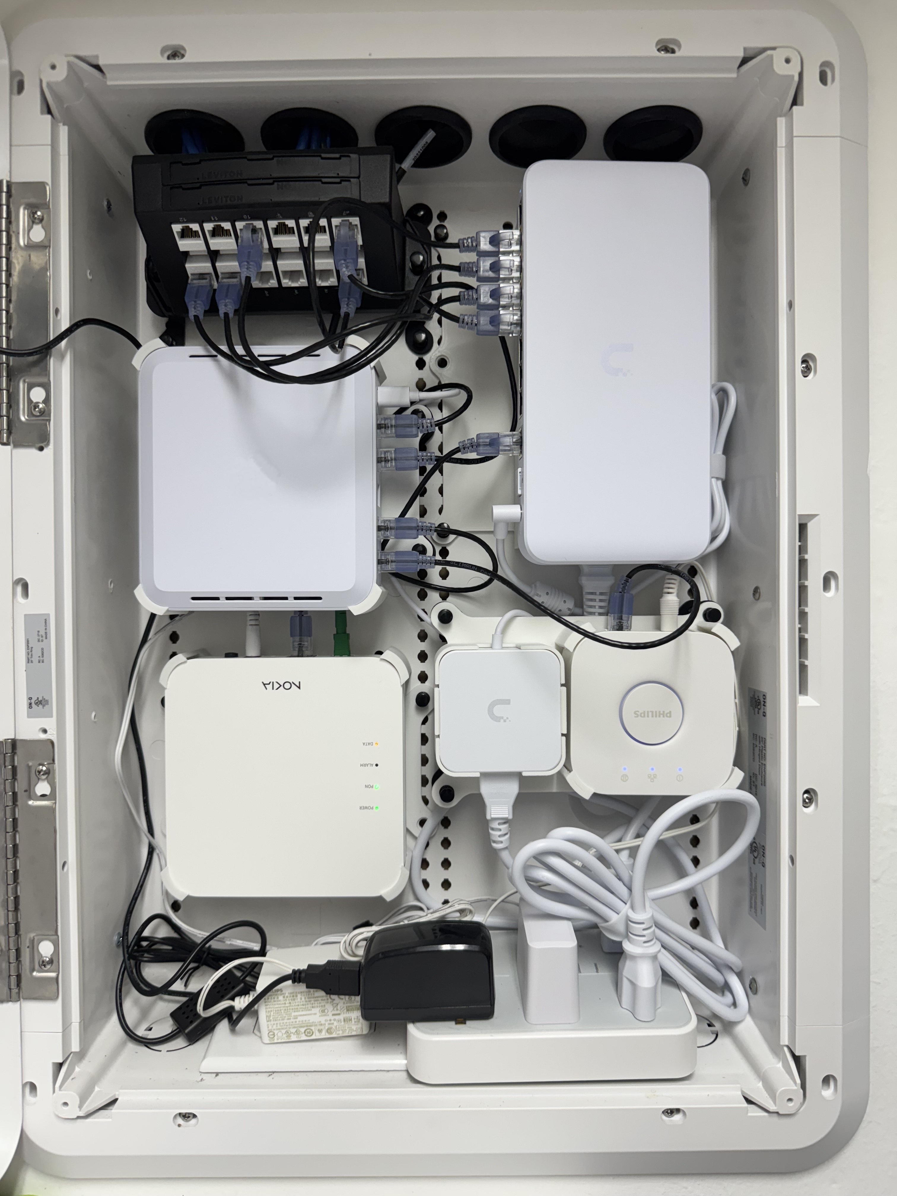 Unifi Flex 2.5G PoE\210W Adapter Mount for Leviton\Legrand Media Enclosures