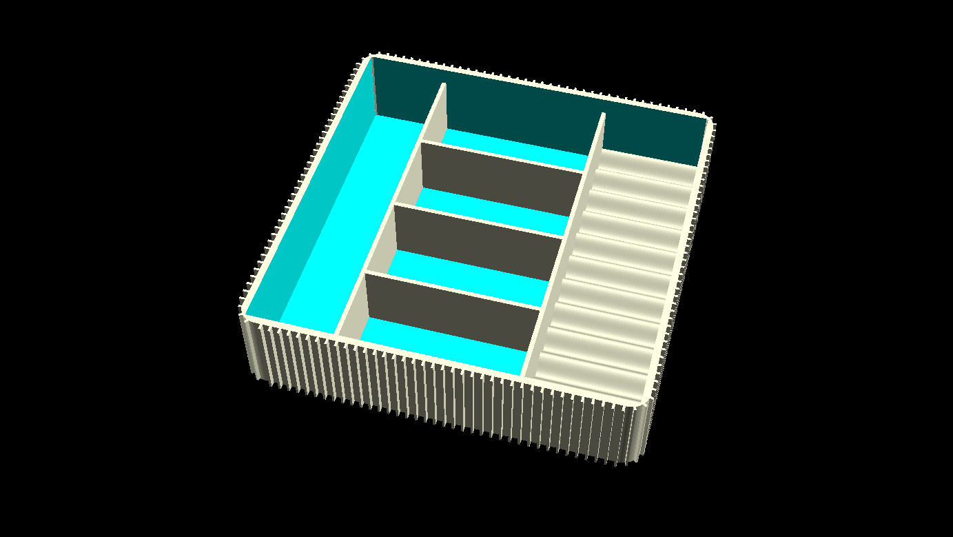Miniatura 2 do modelo 3D Parametric Gridfinity Tray - OpenSCAD