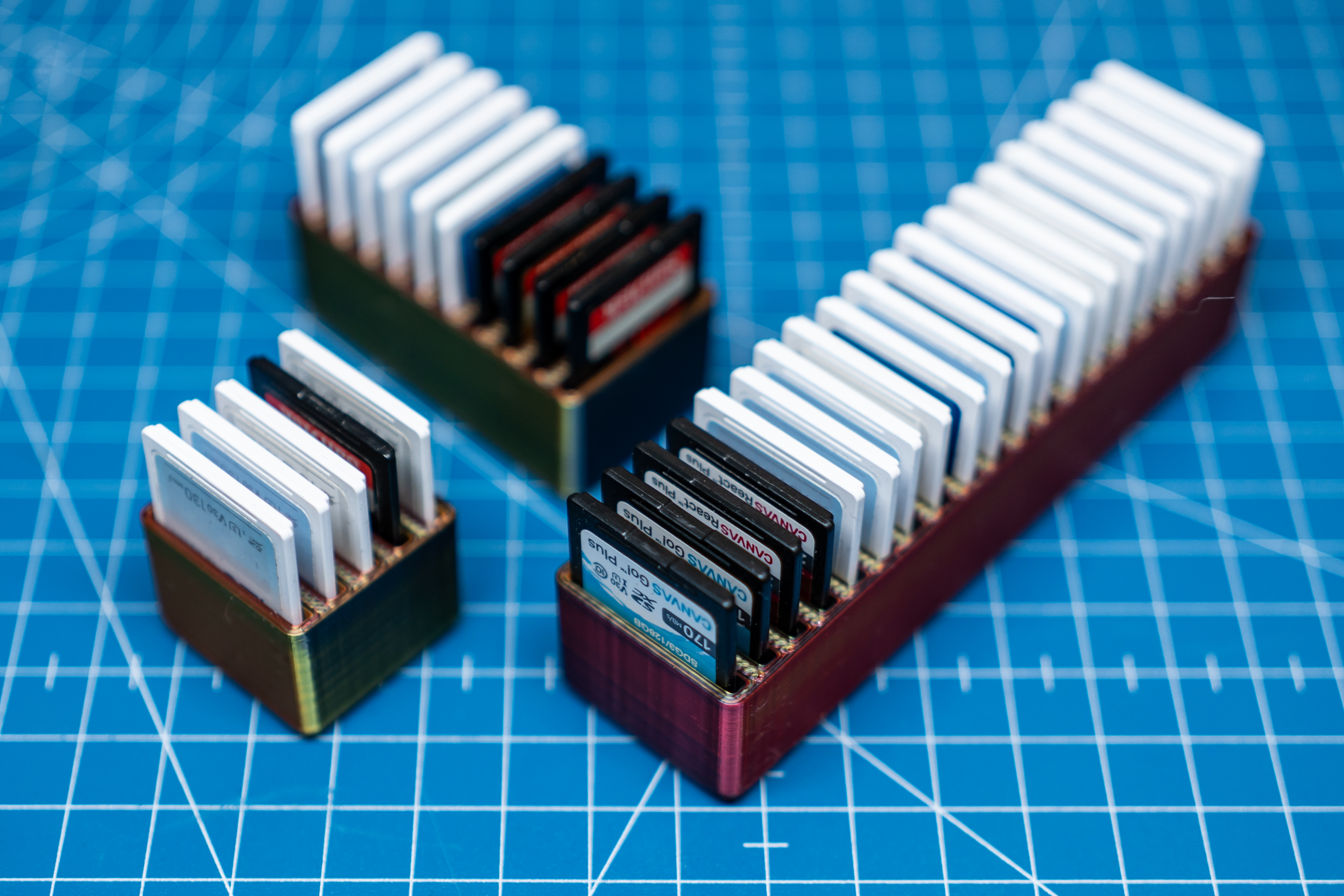 SD Card Desk Stand Organizer for 5/10/20 cards