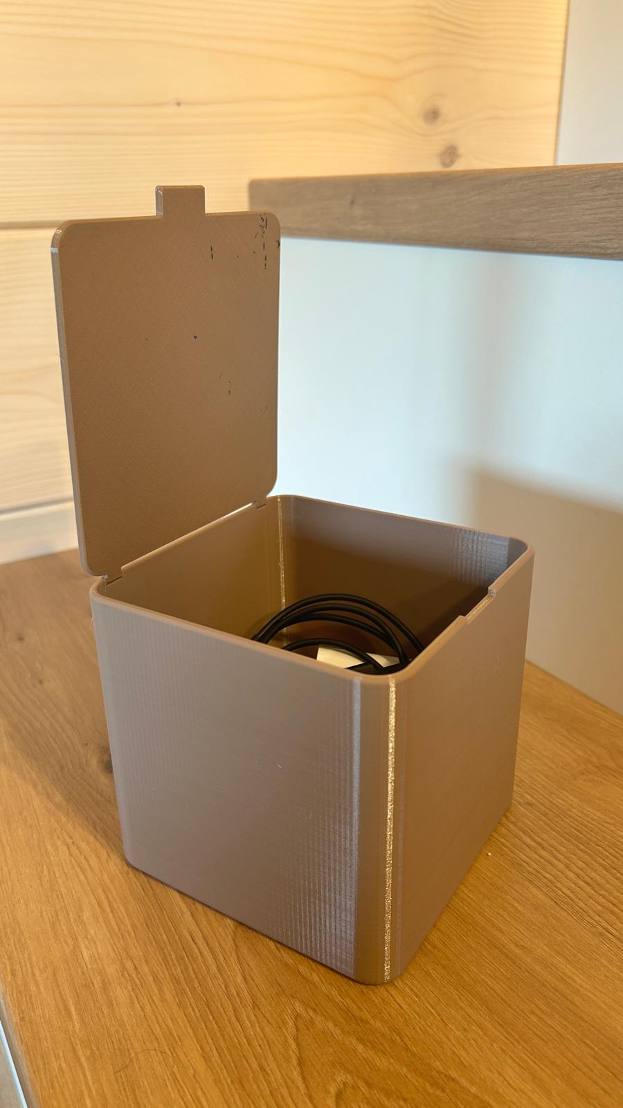 Krabička s víčkem na panty / box with hinged lid