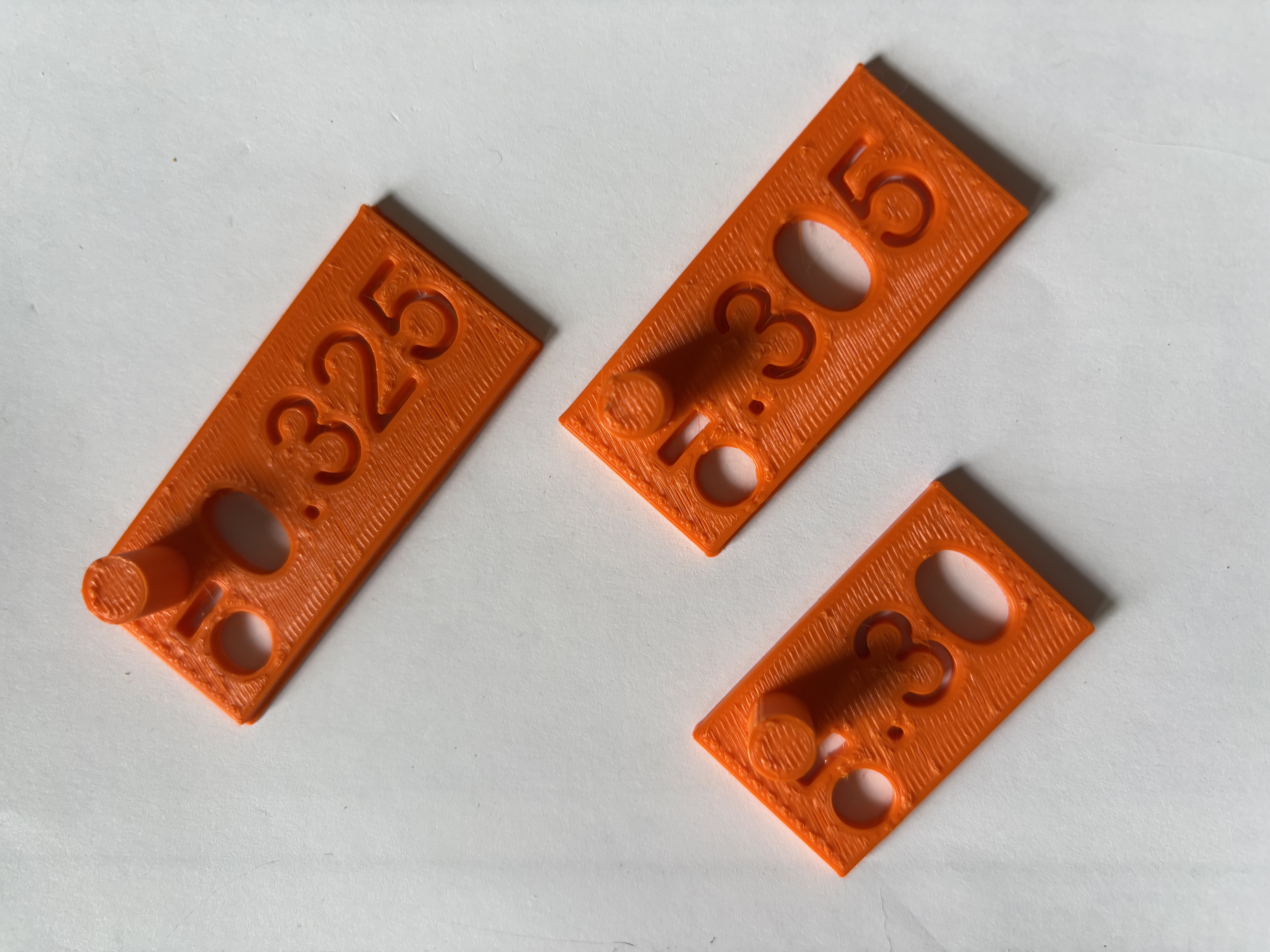 Simple Diameter Tests 0.3 inches to 0.35 inches