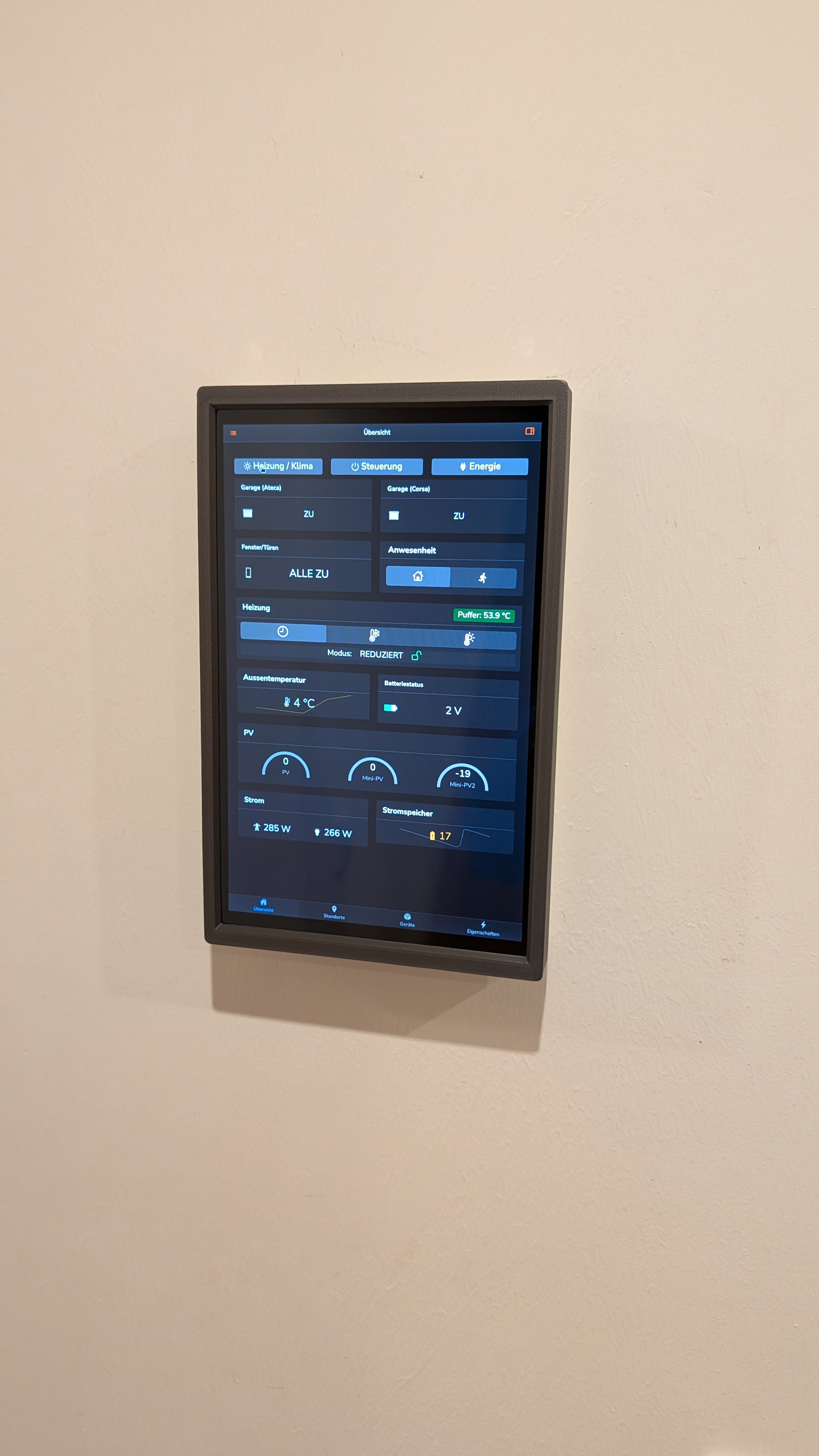 Raspberry Pi Wandbedienterminal / Wall Control Panel