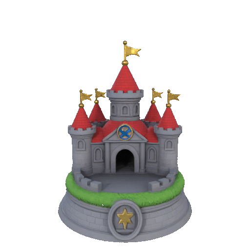 base para miniaturas tema peach de mario bros