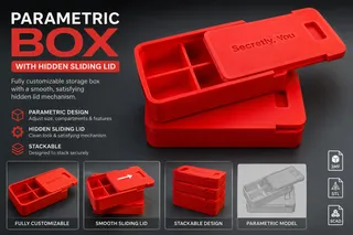 Parametric Hidden Sliding Box – Fully Customizable Storage Organizer