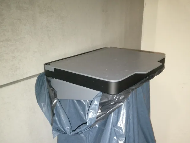 Lid for kitchen trash bag holder