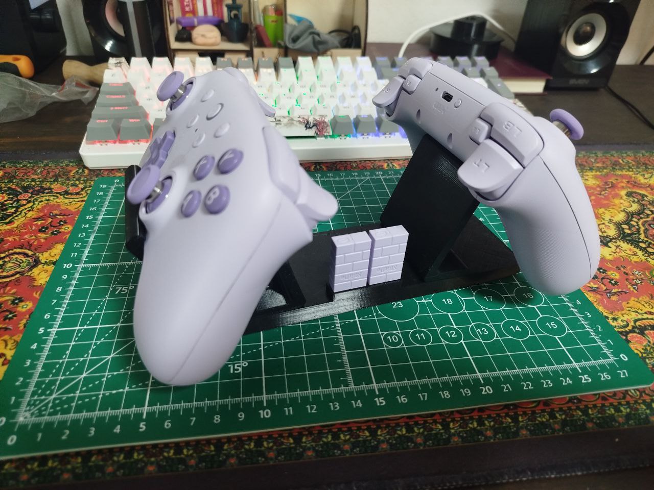 Dual 8BitDo controller stand.