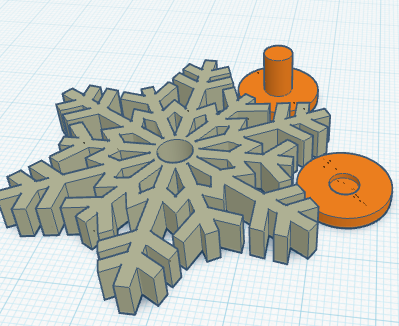 snow flake spinner