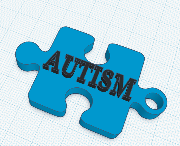keychain puzzel Autism - brelok do kluczy autyzm