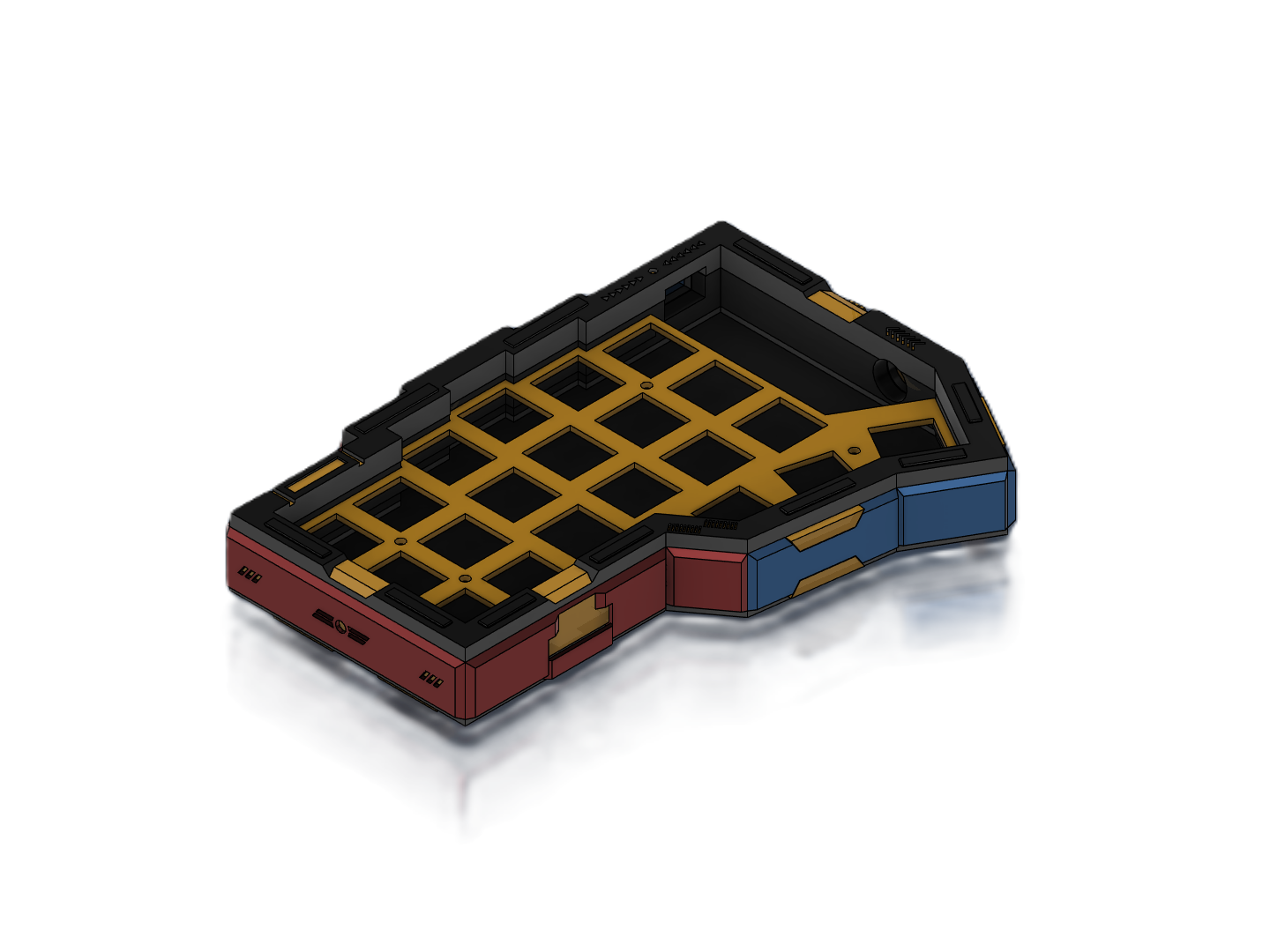 CRKBD (Corne) v3 Mechanical Themed Case 3D model